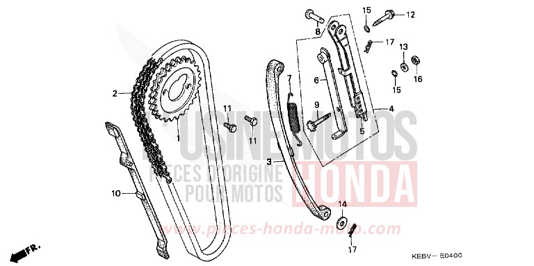 CAM CHAIN/TENSIONER for CA125 REBEL MAGNA RED (R201) from 1997